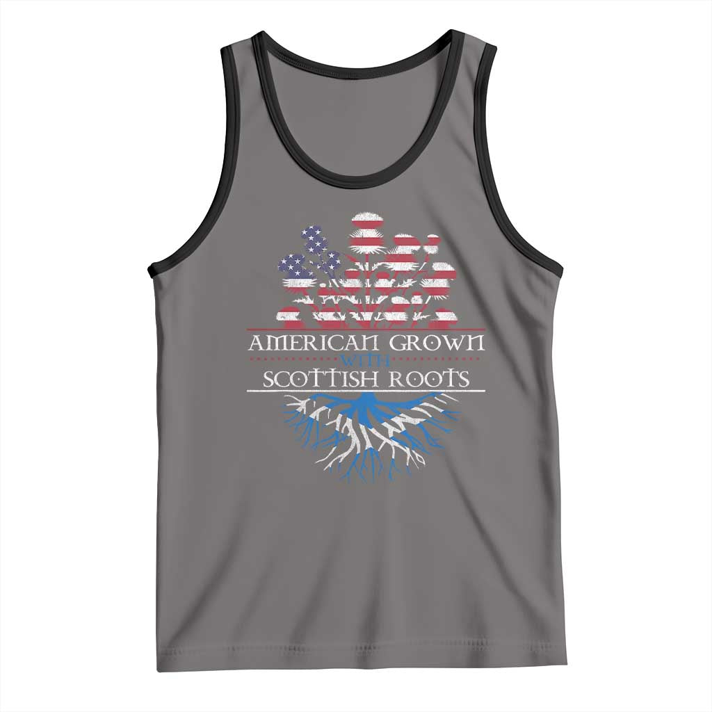 American Grown With Scottish Roots Tank Top Scottish American Heritage Thistle Flower