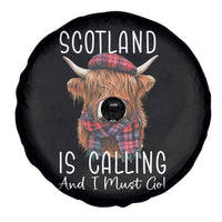 Funny Scotland Is Calling And I Must Go Spare Tire Cover Highland Cow