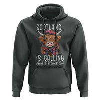 Funny Scotland Is Calling And I Must Go Hoodie Highland Cow