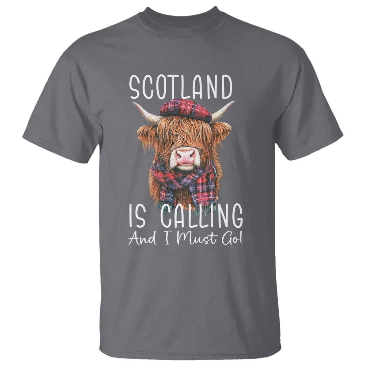 Funny Scotland Is Calling And I Must Go T Shirt Highland Cow