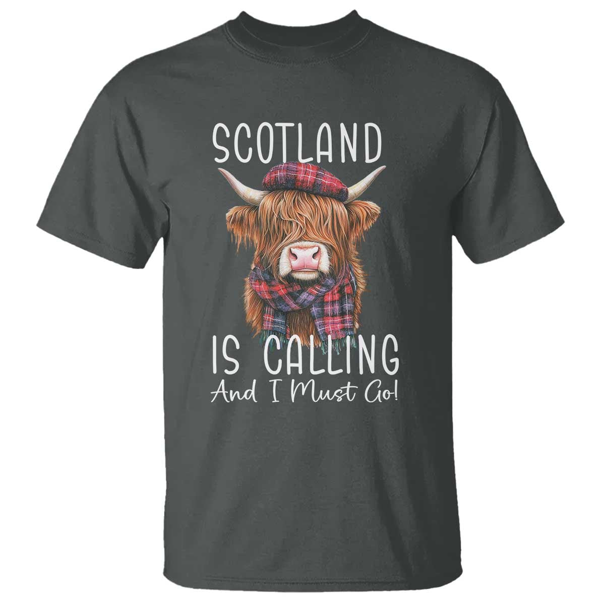 Funny Scotland Is Calling And I Must Go T Shirt Highland Cow