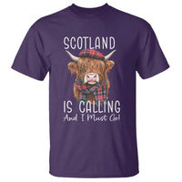 Funny Scotland Is Calling And I Must Go T Shirt Highland Cow