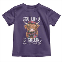 Funny Scotland Is Calling And I Must Go Toddler T Shirt Highland Cow