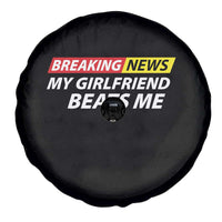 Funny Breaking News My Wife Beats Me Husband Spare Tire Cover