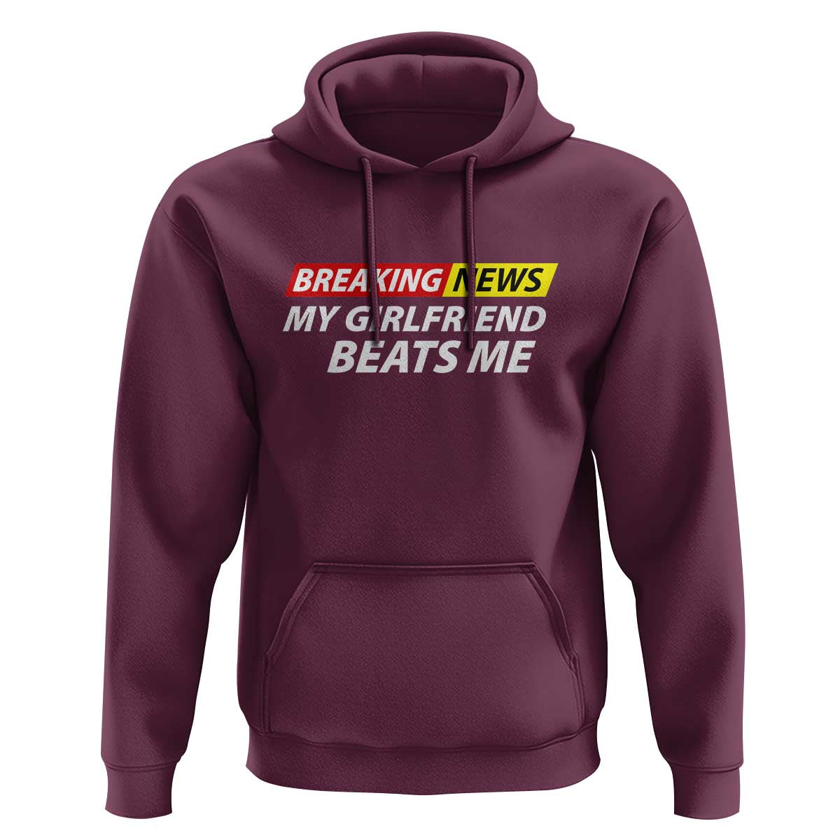 Funny Breaking News My Wife Beats Me Husband Hoodie