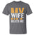 Funny My Wife Beats Me Husband T Shirt Vintage Text Sarcastic