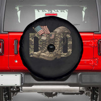 Army Military Dad Combat Boots American Flag Spare Tire Cover