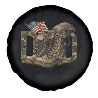 Army Military Dad Combat Boots American Flag Spare Tire Cover