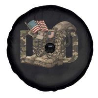 Army Military Dad Combat Boots American Flag Spare Tire Cover