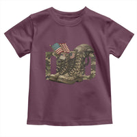Army Military Dad Combat Boots American Flag Toddler T Shirt