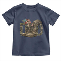 Army Military Dad Combat Boots American Flag Toddler T Shirt