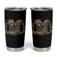 Army Military Dad Combat Boots American Flag Tumbler Cup