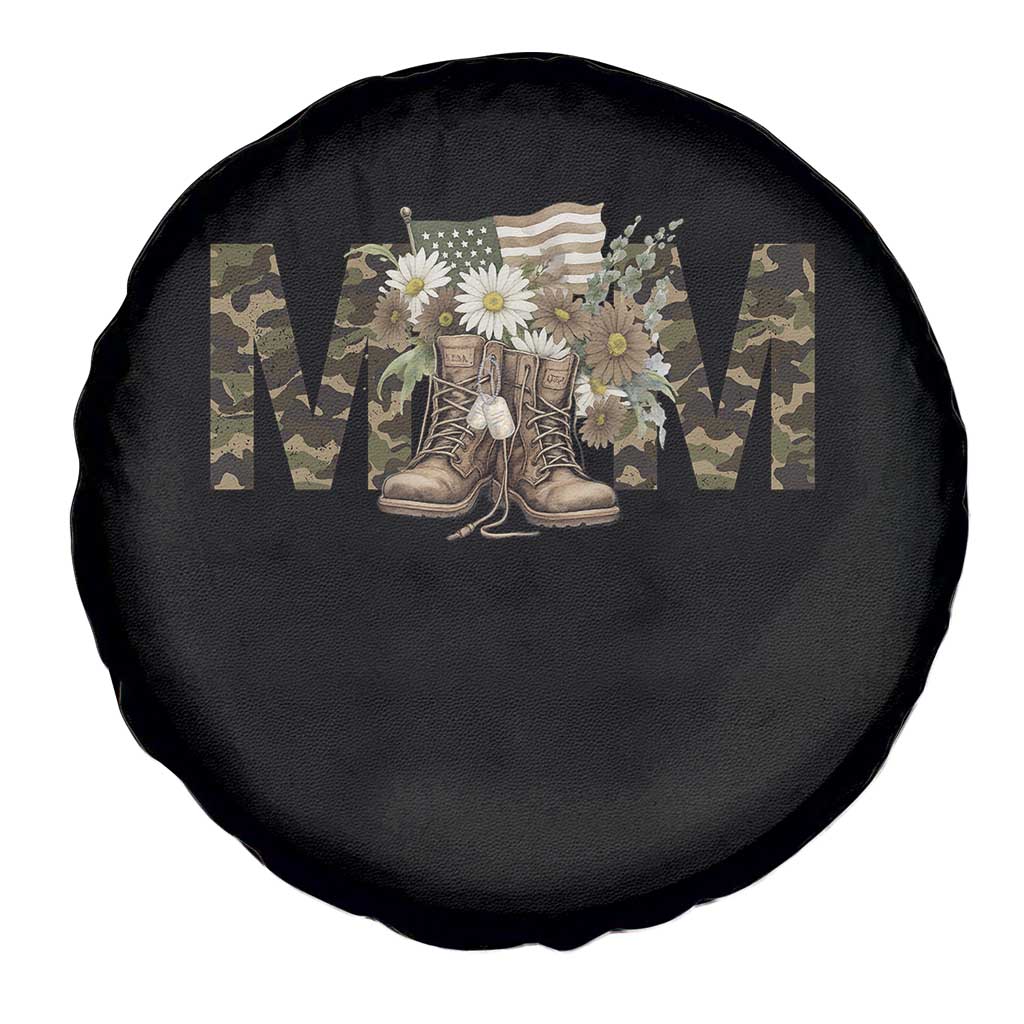Military Army Mom Floral Combat Shoes Spare Tire Cover