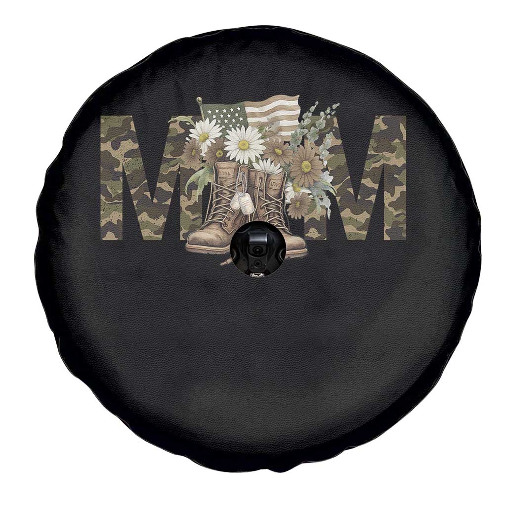 Military Army Mom Floral Combat Shoes Spare Tire Cover