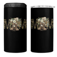 Military Army Mom Floral Combat Shoes 4 in 1 Can Cooler Tumbler