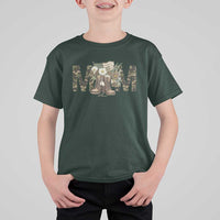 Military Army Mom Floral Combat Shoes T Shirt For Kid