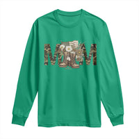 Military Army Mom Floral Combat Shoes Long Sleeve Shirt