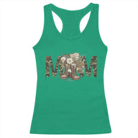 Military Army Mom Floral Combat Shoes Racerback Tank Top