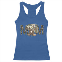 Military Army Mom Floral Combat Shoes Racerback Tank Top