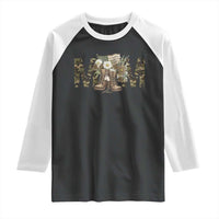 Military Army Mom Floral Combat Shoes Raglan Shirt