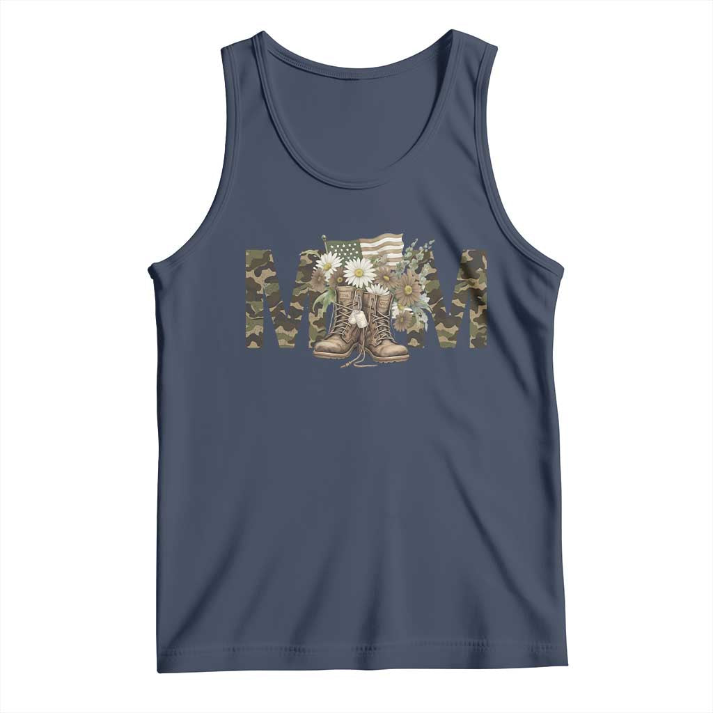 Military Army Mom Floral Combat Shoes Tank Top