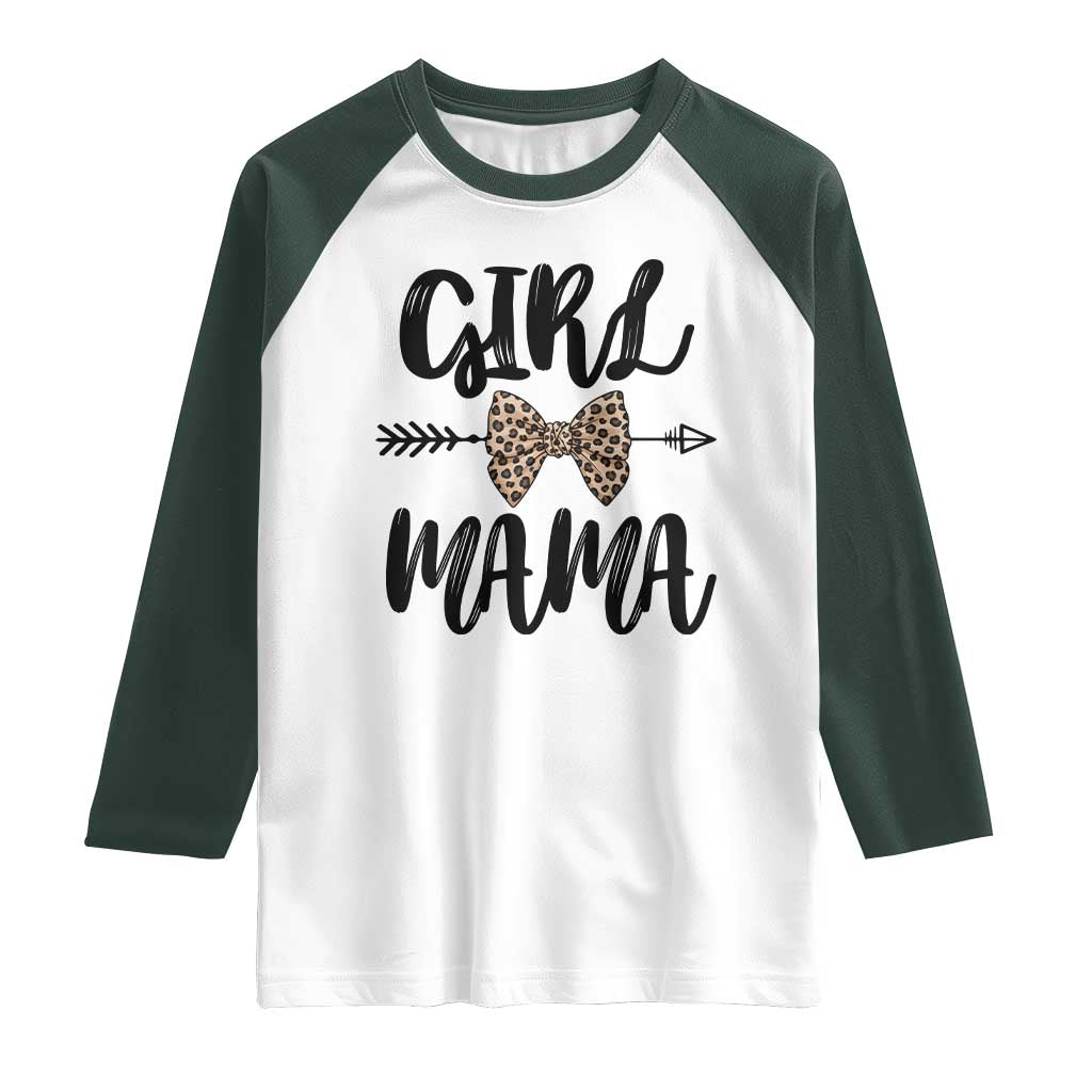 Funny Girl Mama Raglan Shirt Leopard New Mom Mother's Day