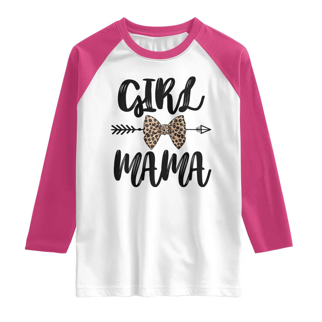 Funny Girl Mama Raglan Shirt Leopard New Mom Mother's Day