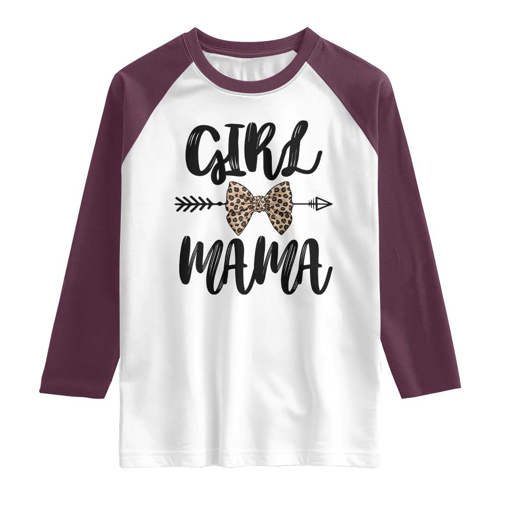 Funny Girl Mama Raglan Shirt Leopard New Mom Mother's Day