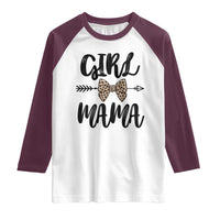 Funny Girl Mama Raglan Shirt Leopard New Mom Mother's Day