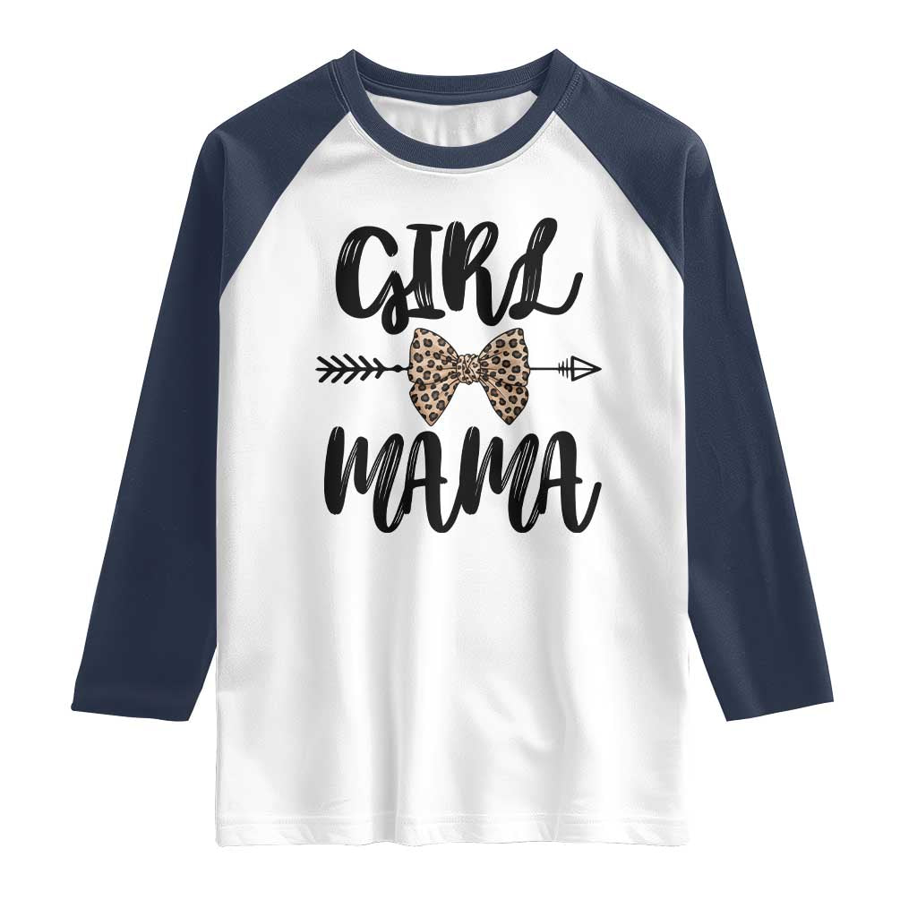 Funny Girl Mama Raglan Shirt Leopard New Mom Mother's Day