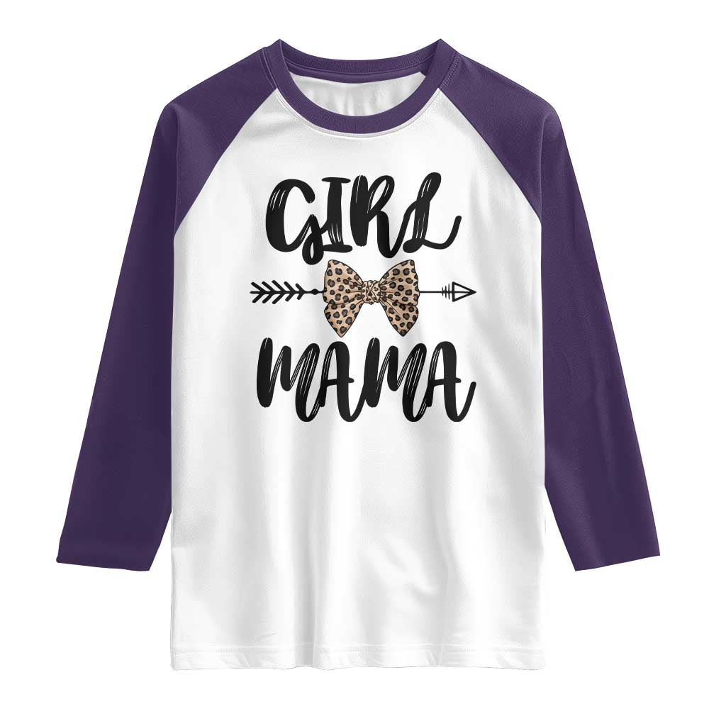 Funny Girl Mama Raglan Shirt Leopard New Mom Mother's Day