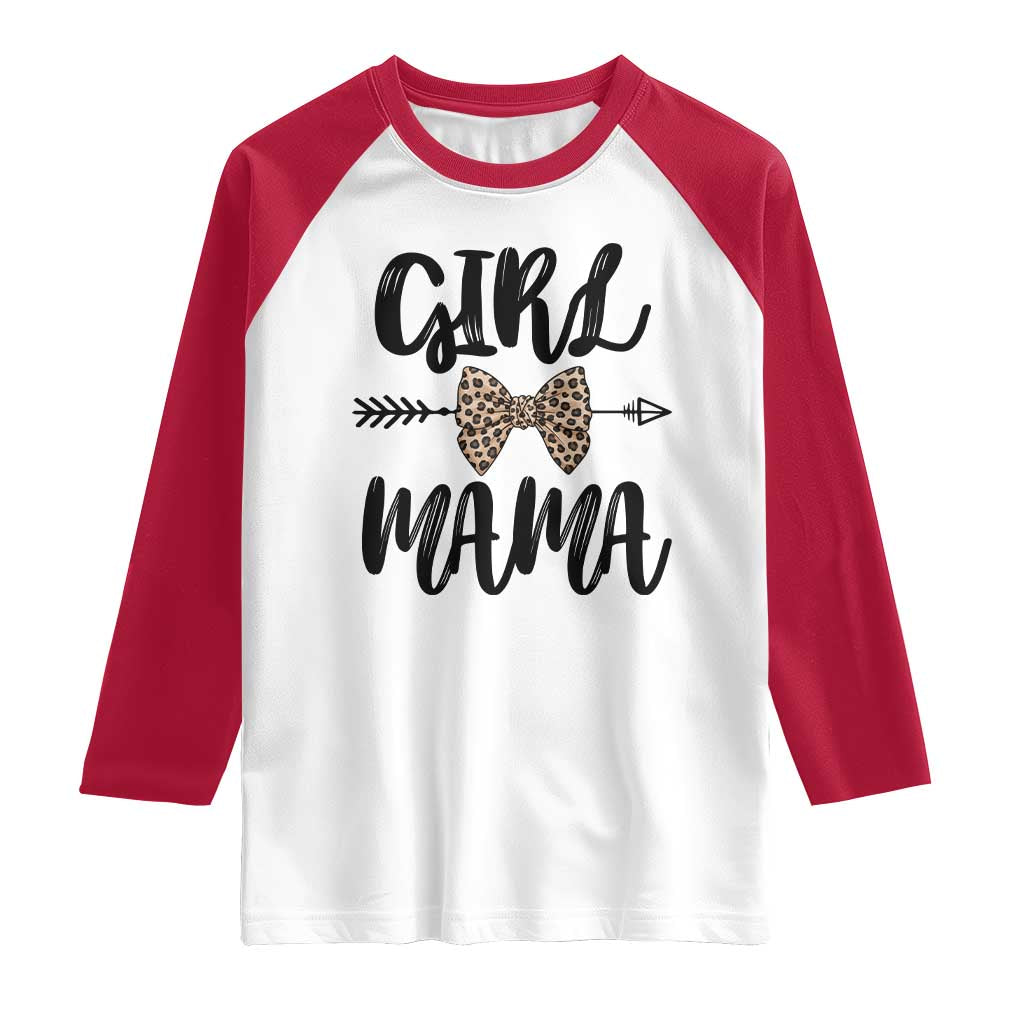 Funny Girl Mama Raglan Shirt Leopard New Mom Mother's Day