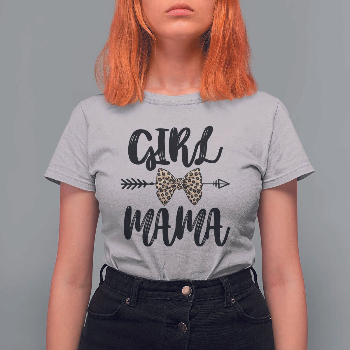 Funny Girl Mama T Shirt For Women Leopard New Mom Mother's Day