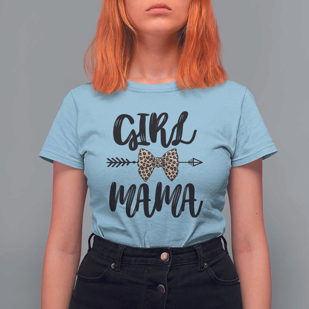 Funny Girl Mama T Shirt For Women Leopard New Mom Mother's Day