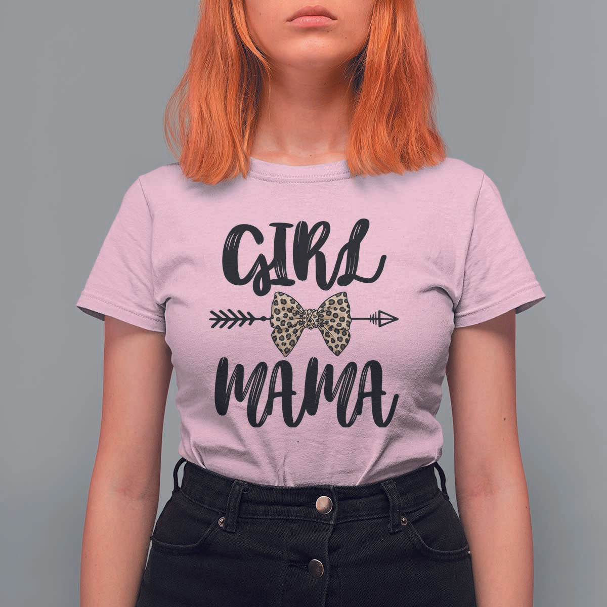Funny Girl Mama T Shirt For Women Leopard New Mom Mother's Day