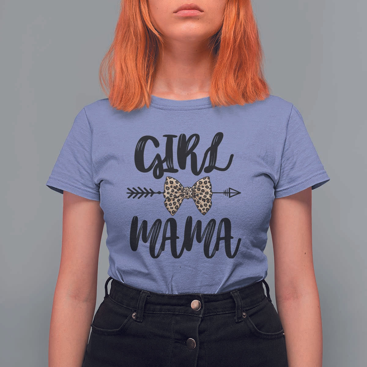 Funny Girl Mama T Shirt For Women Leopard New Mom Mother's Day