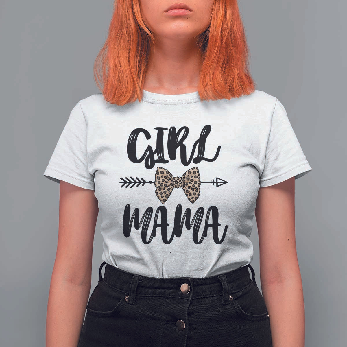 Funny Girl Mama T Shirt For Women Leopard New Mom Mother's Day