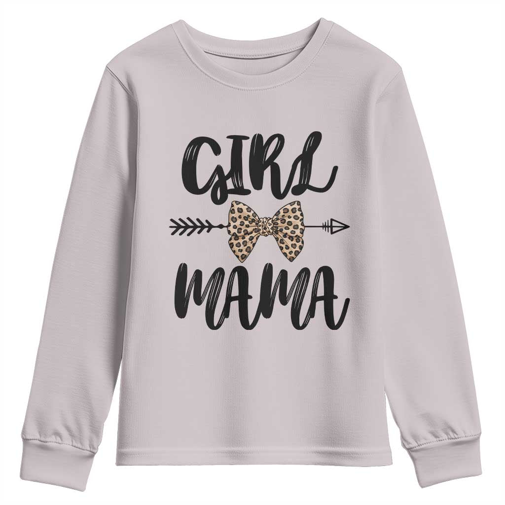Funny Girl Mama Youth Sweatshirt Leopard New Mom Mother's Day