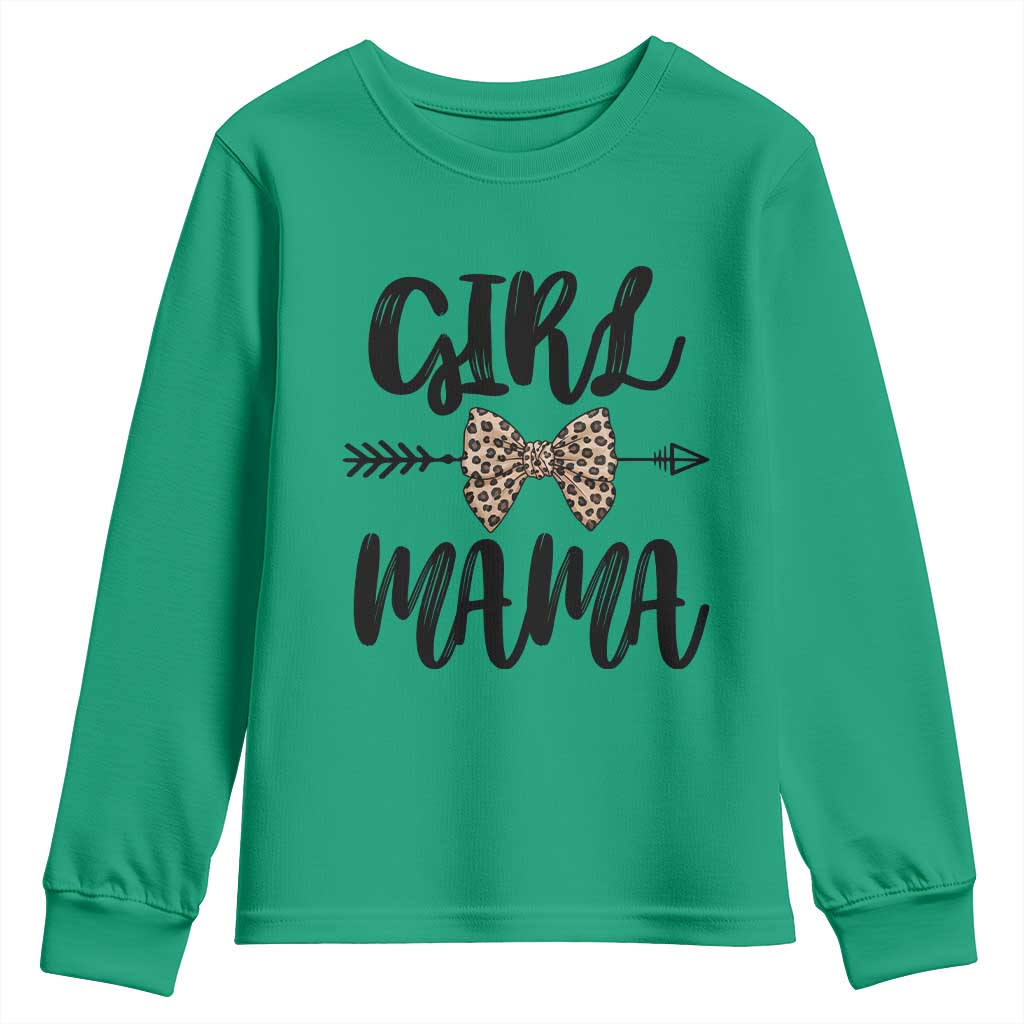 Funny Girl Mama Youth Sweatshirt Leopard New Mom Mother's Day