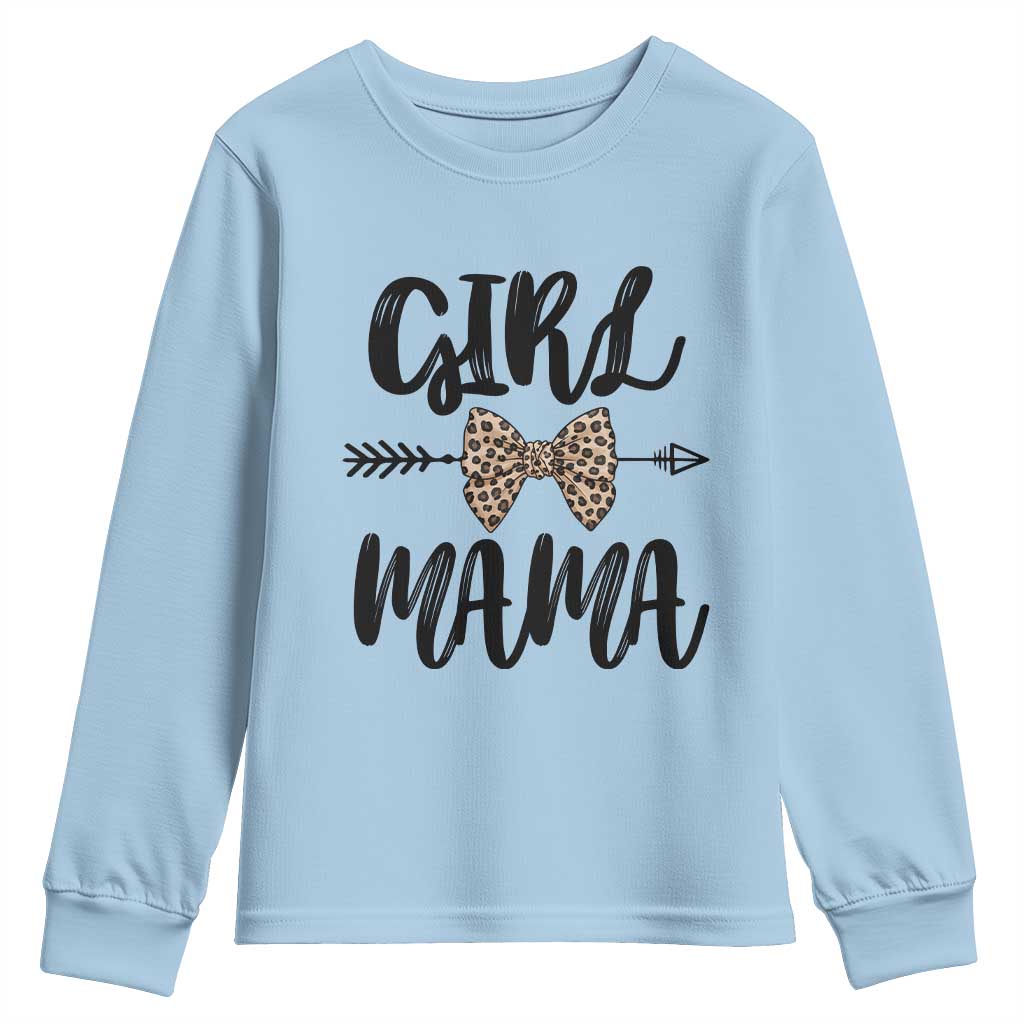 Funny Girl Mama Youth Sweatshirt Leopard New Mom Mother's Day