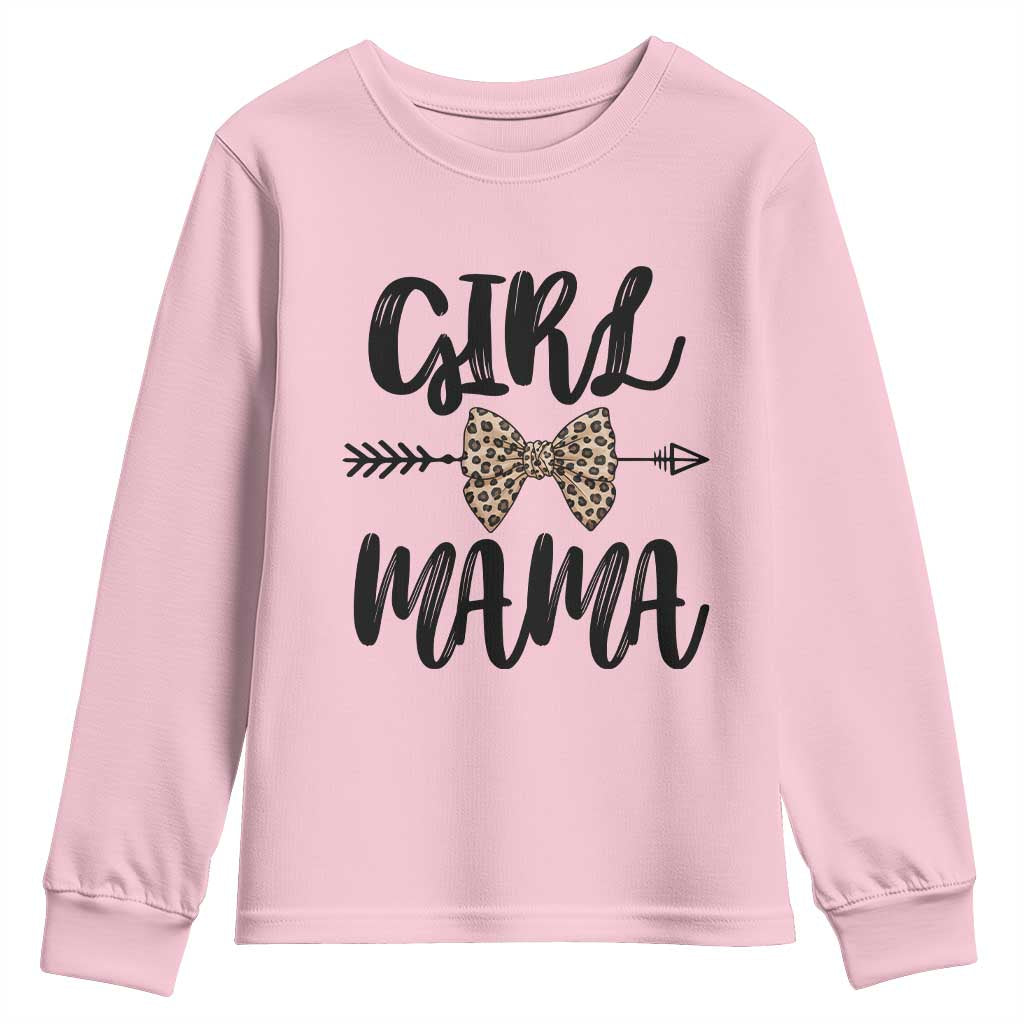 Funny Girl Mama Youth Sweatshirt Leopard New Mom Mother's Day