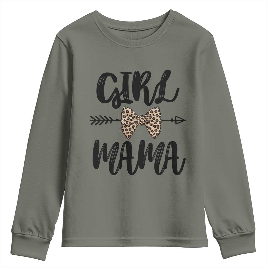 Funny Girl Mama Youth Sweatshirt Leopard New Mom Mother's Day