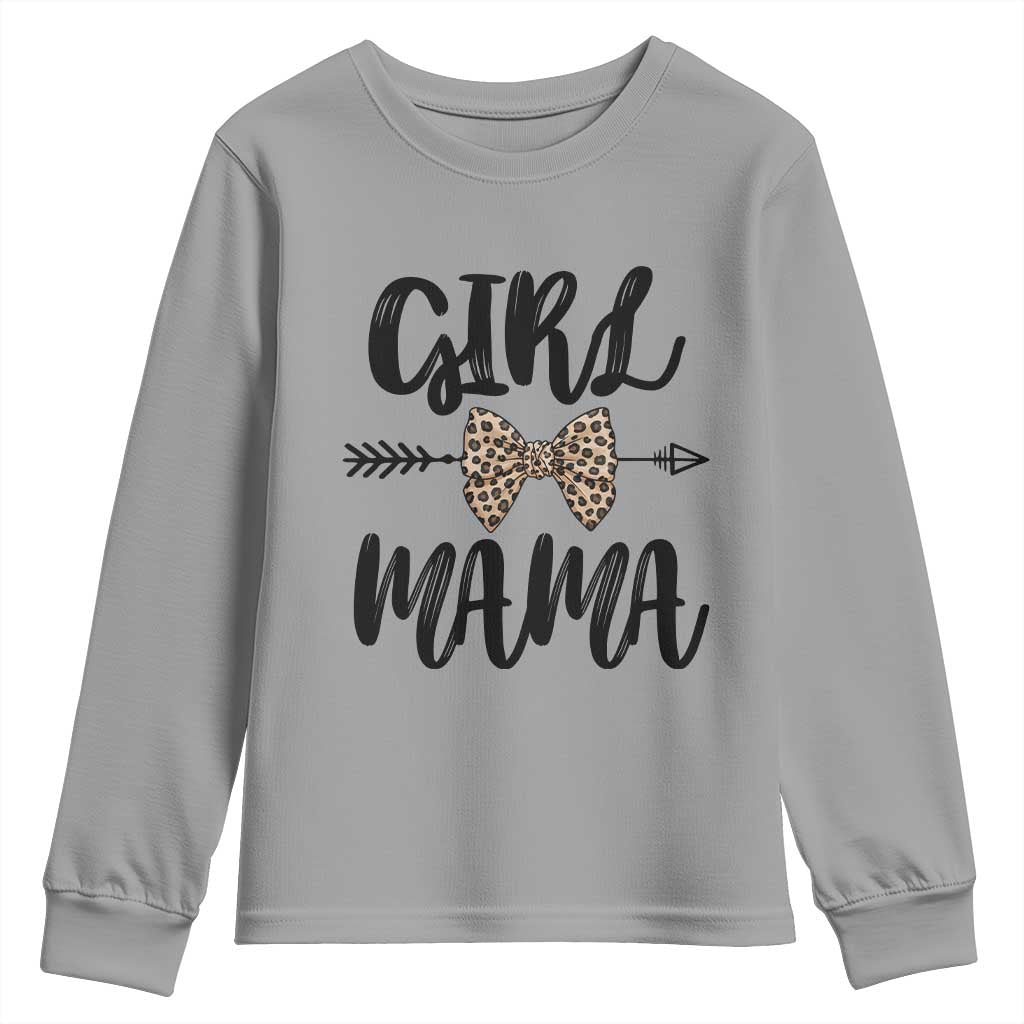 Funny Girl Mama Youth Sweatshirt Leopard New Mom Mother's Day