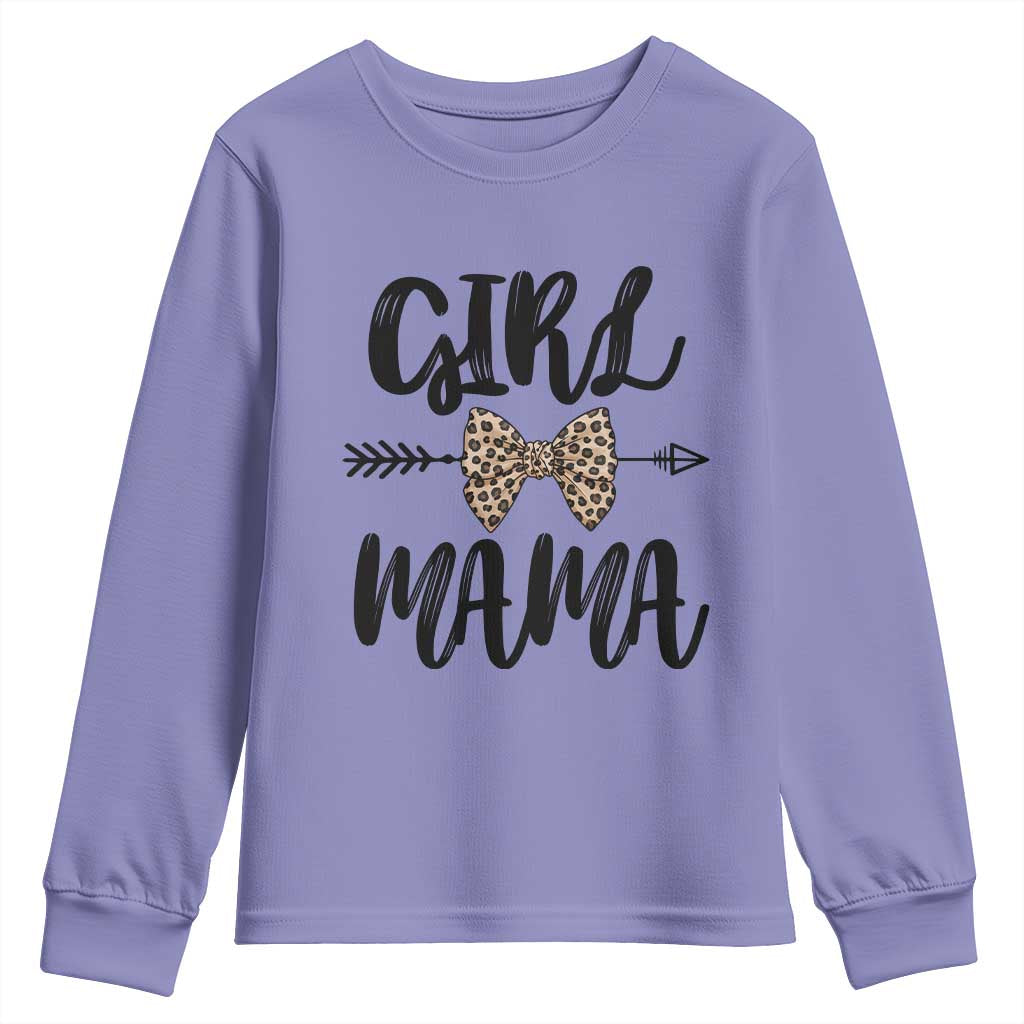 Funny Girl Mama Youth Sweatshirt Leopard New Mom Mother's Day