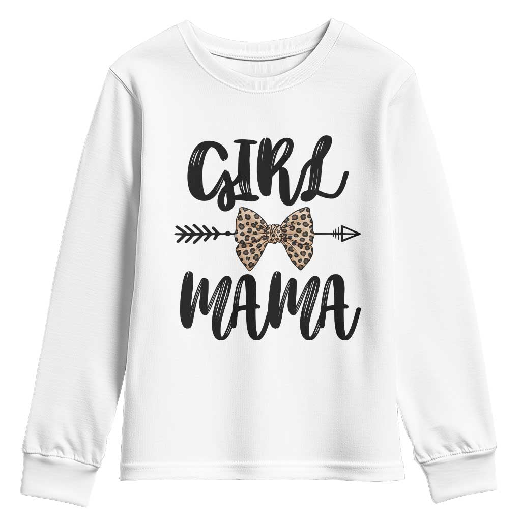 Funny Girl Mama Youth Sweatshirt Leopard New Mom Mother's Day
