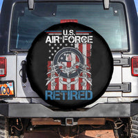 Veteran US Air Force Retired Spare Tire Cover Vintage American Flag