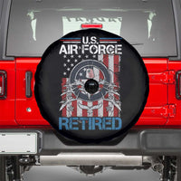 Veteran US Air Force Retired Spare Tire Cover Vintage American Flag