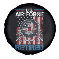 Veteran US Air Force Retired Spare Tire Cover Vintage American Flag