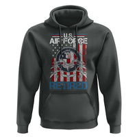 Veteran US Air Force Retired Hoodie Vintage American Flag