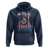 Veteran US Air Force Retired Hoodie Vintage American Flag